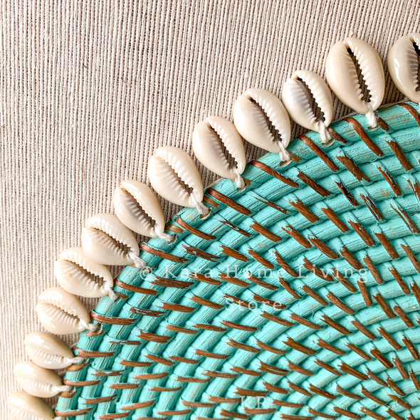PLACEMAT RATTAN WITH SHELL 003