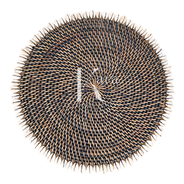 PLACEMAT RATTAN WITH SHELL 002
