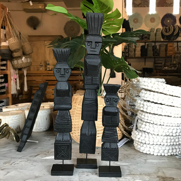Little Man Statue Set Of 3 FullBlack
